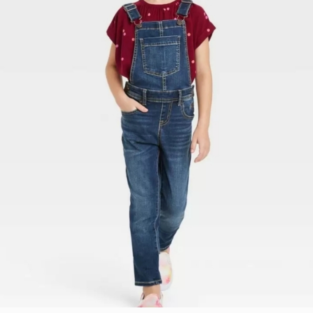 Cat & Jack Blue Denim Overalls Classic Style